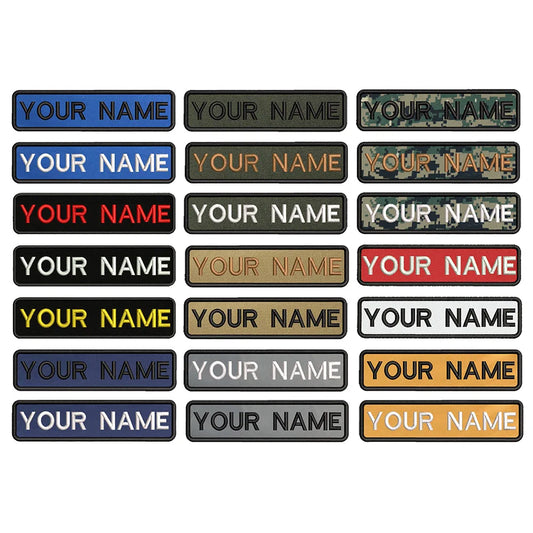 1PC 10cmX2.5cm Custom Personalized Name number Patch Stripes Badge tags