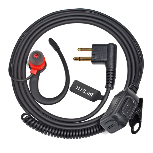 2pin G-Shape Earpiece Headset with PTT Mic